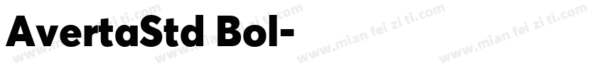 AvertaStd Bol字体转换